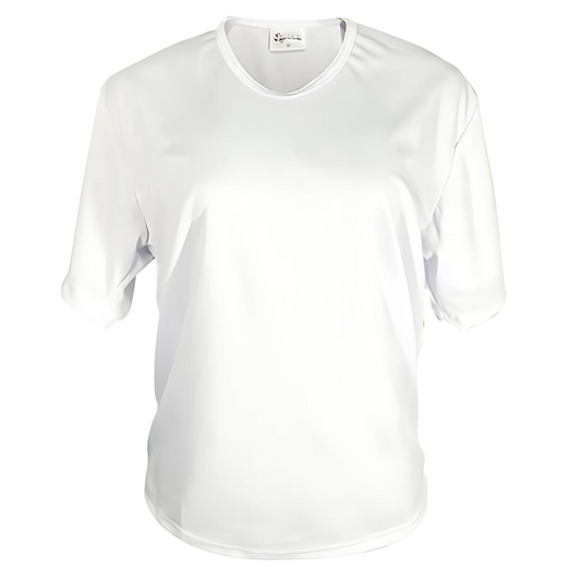 Birdseye Polyester White T-Shirt