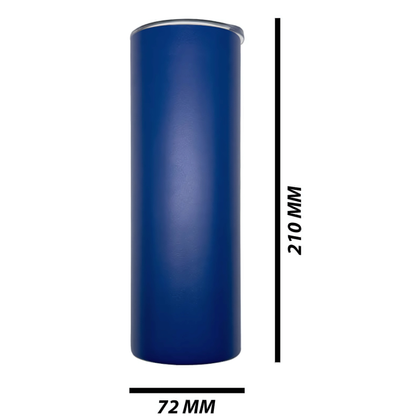 Double wall stainless steel 20oz engraving skinny tumbler royal blue