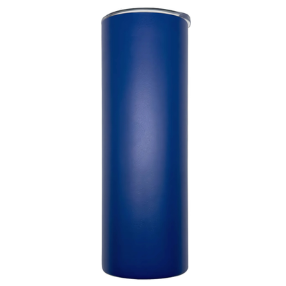 Double wall stainless steel 20oz engraving skinny tumbler royal blue