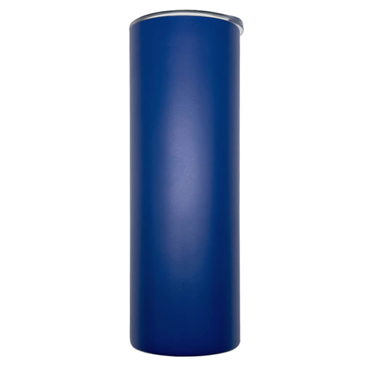 Double wall stainless steel 20oz engraving skinny tumbler royal blue