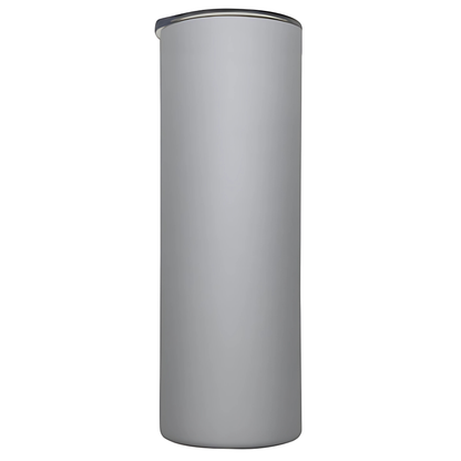 Double wall stainless steel 20oz engraving skinny tumbler white