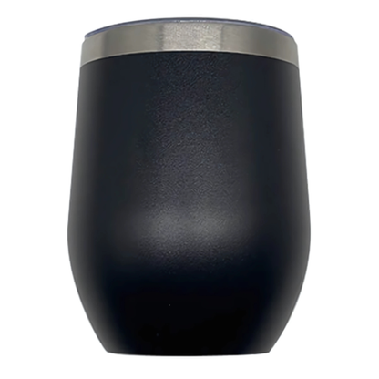 Double wall stainless steel 12oz engraving wine tumbler black