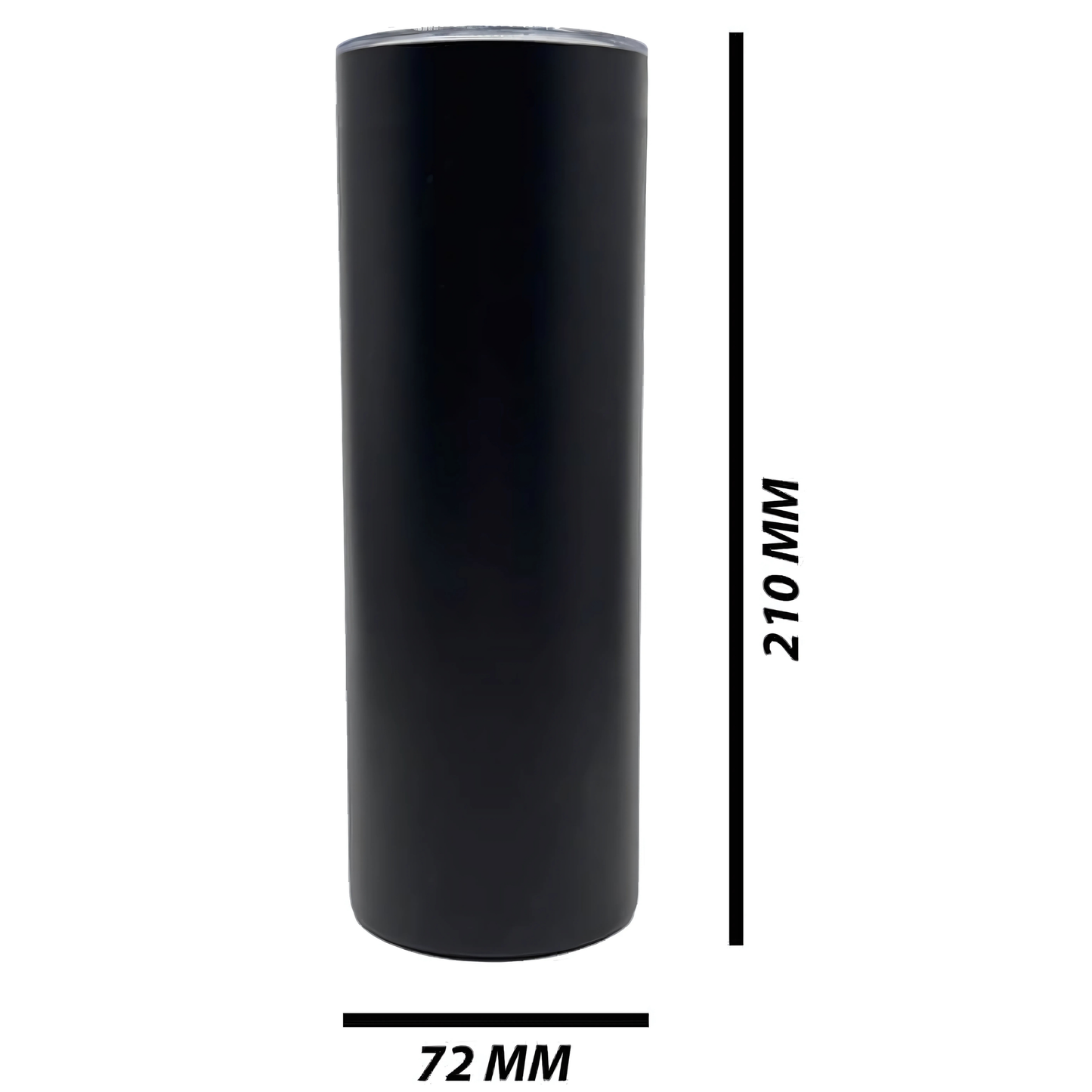 Double wall stainless steel 20oz engraving skinny tumbler black