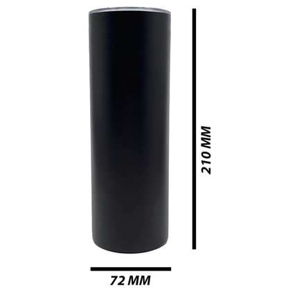 Double wall stainless steel 20oz engraving skinny tumbler black