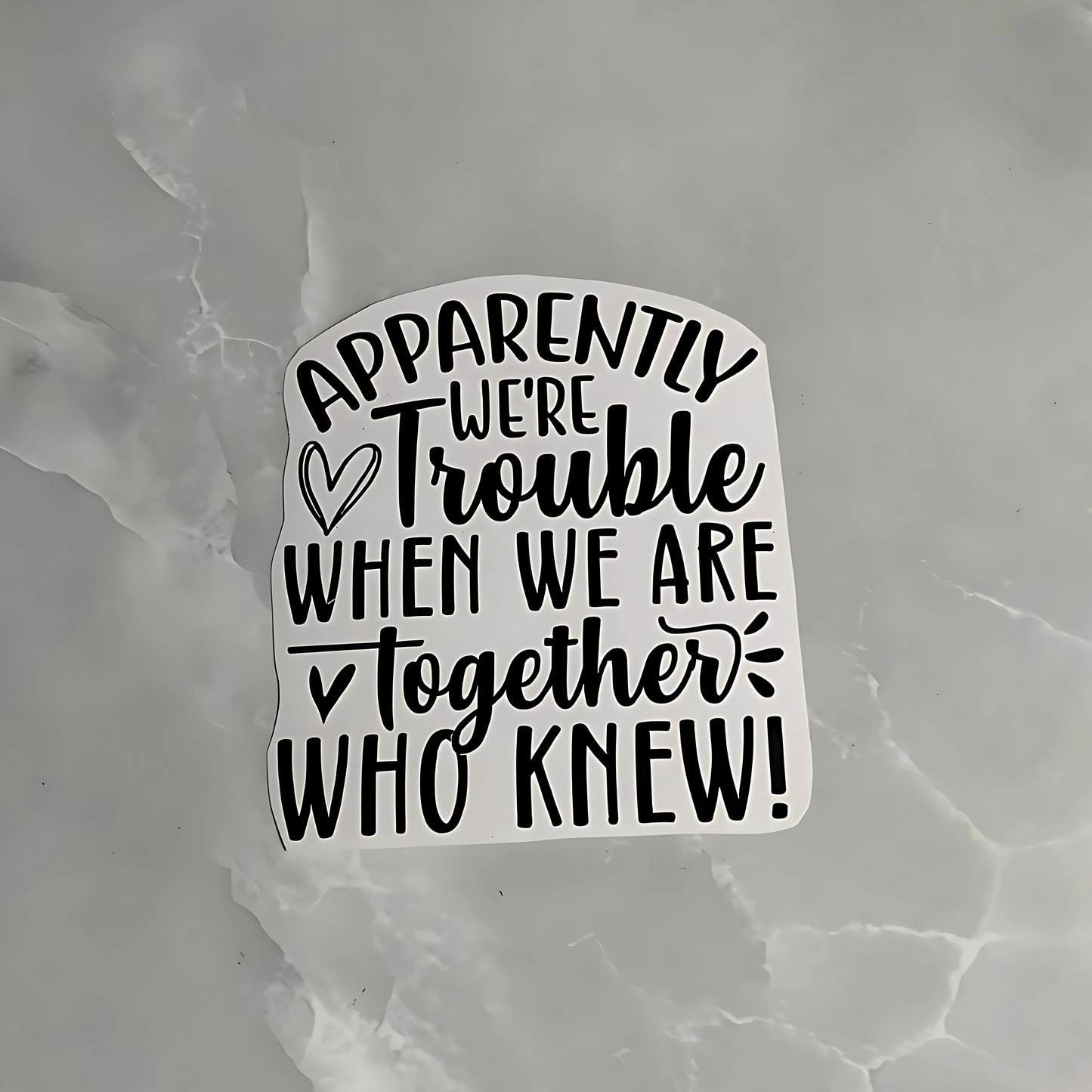 Vinyl decals "trouble"