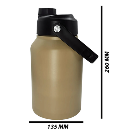 Double Wall Stainless Steel Engraving 64oz (1.9L) Camper Water Tank Khaki