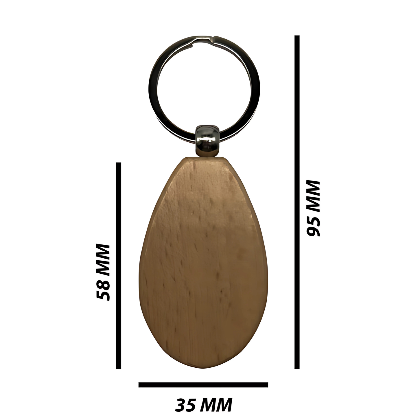 Engraving Wood Keyring Teardrop