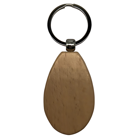Engraving Wood Keyring Teardrop