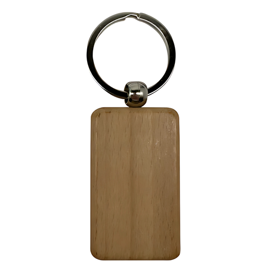 Engraving Wood Keyring Big Rectangle