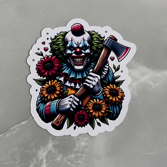Clown printed stickers