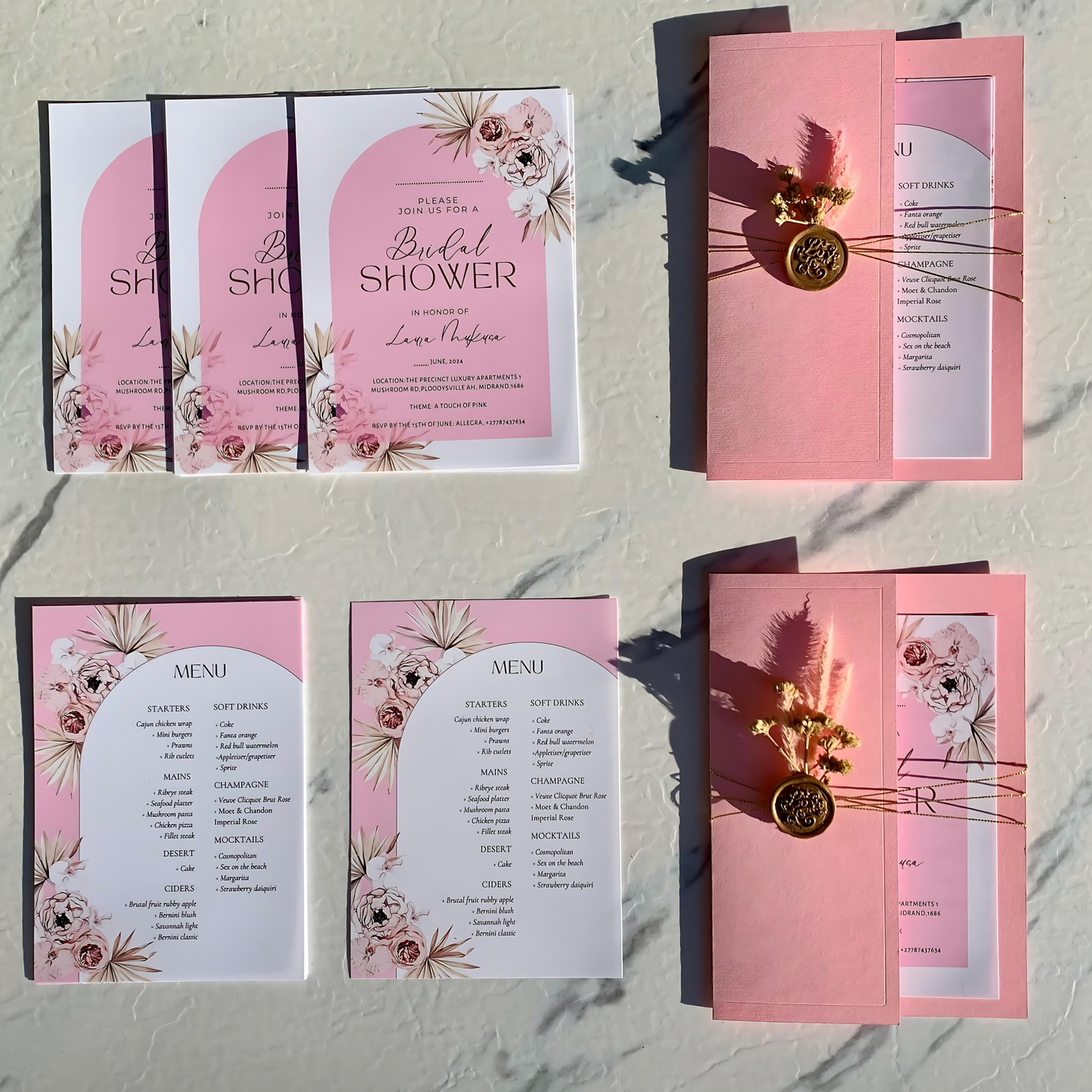Pink Wedding Invitations