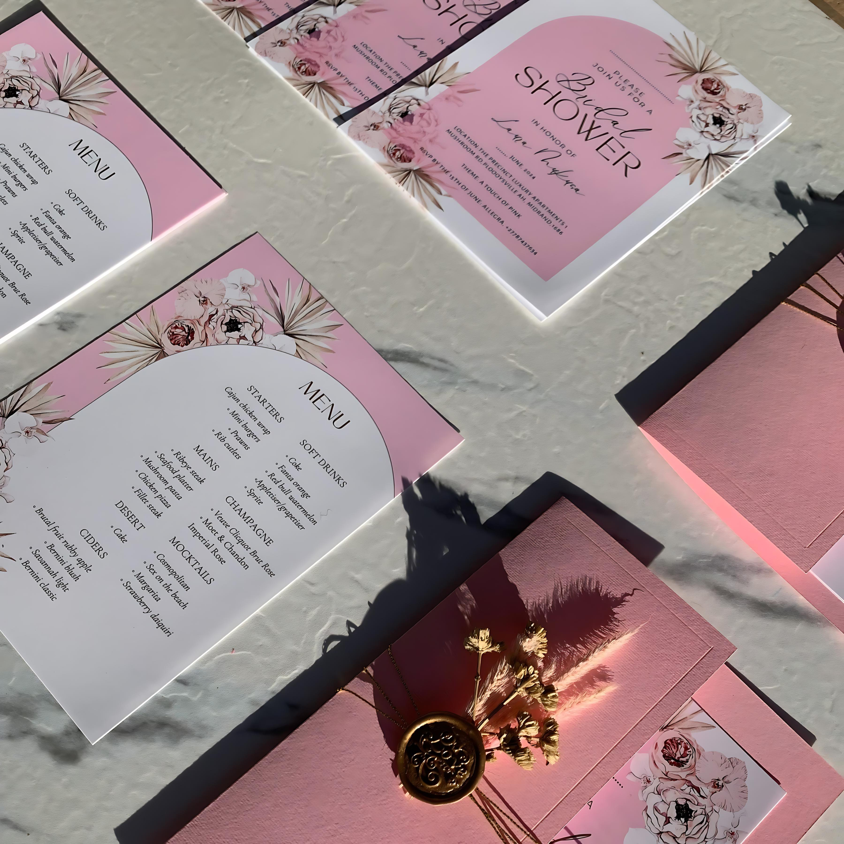 Pink Wedding Invitations – Graphink_Print_Design