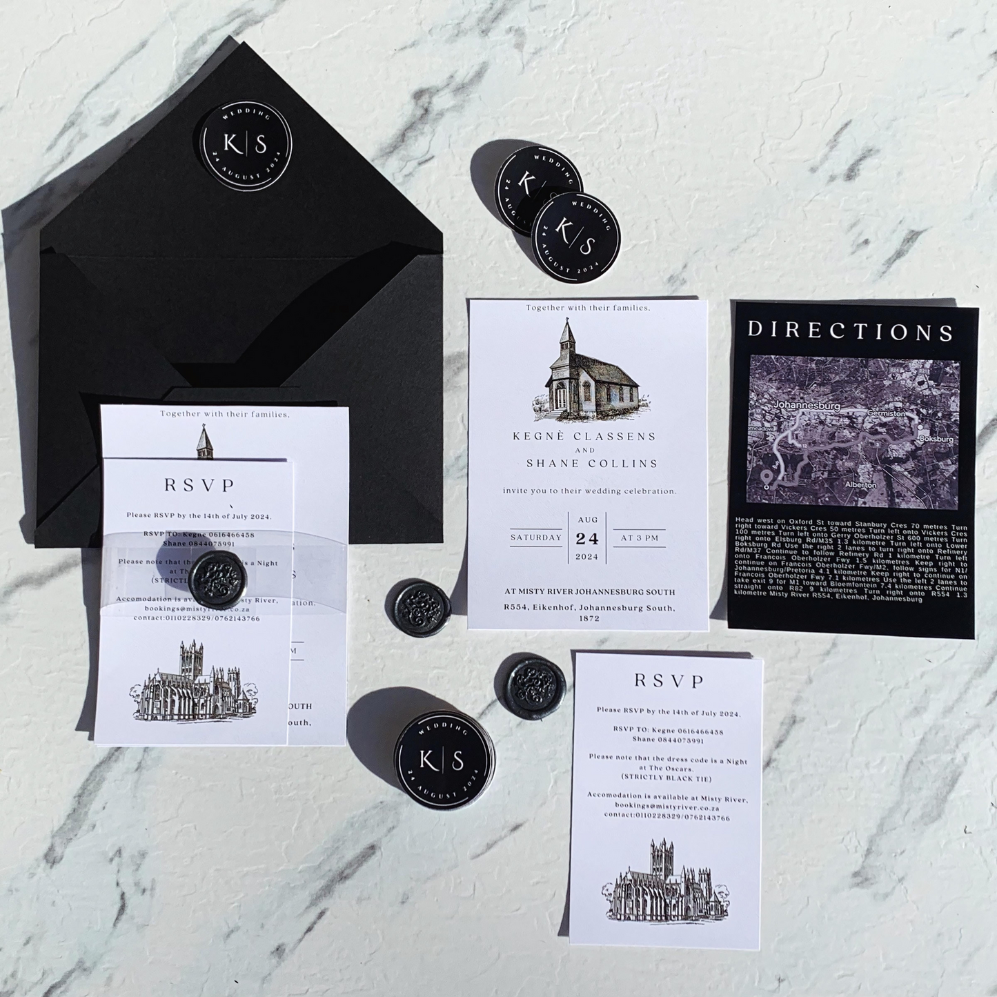 Black Wedding Invitations