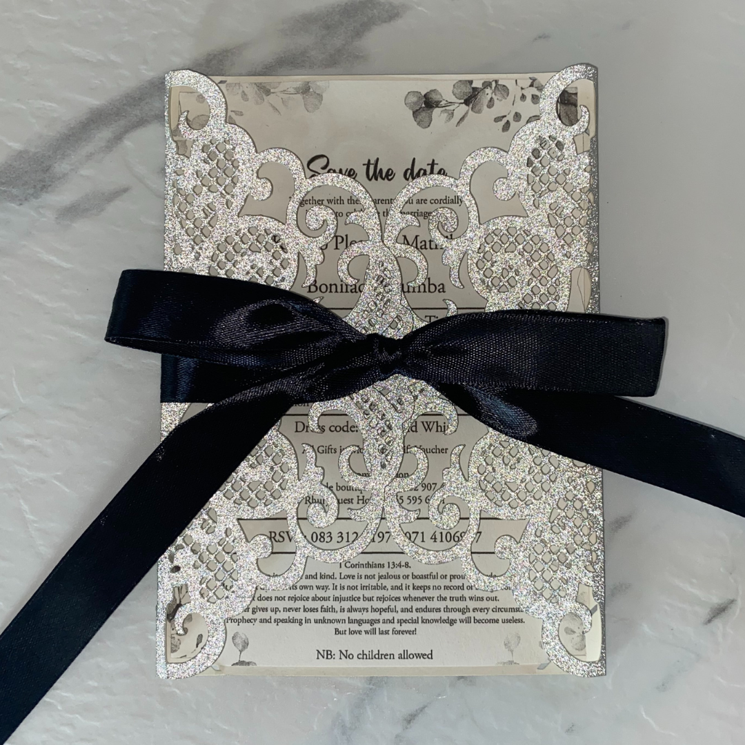 Glitter Wedding Invitation