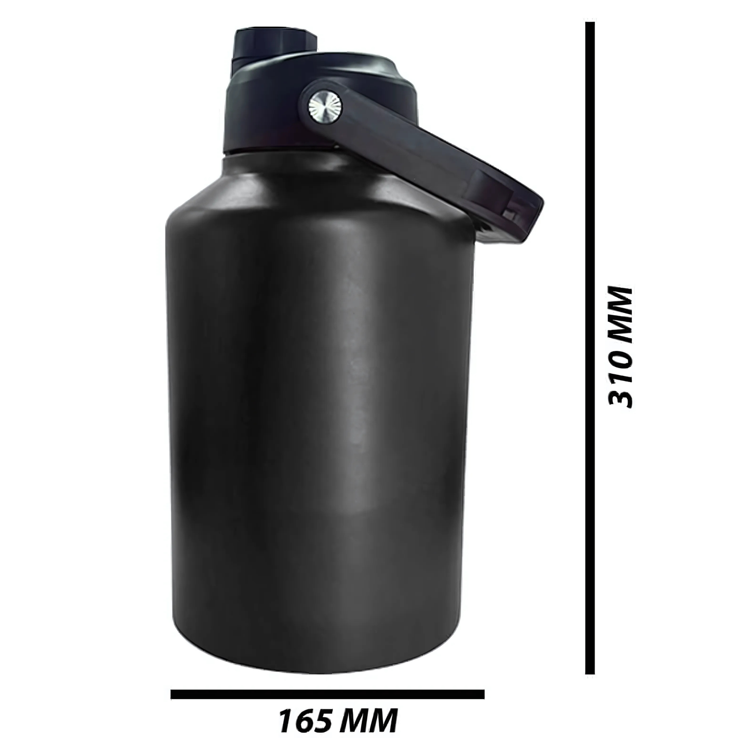 Double Wall Stainless Steel Engraving 64oz (1.9L) Camper Water Tank Black
