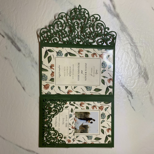 Green Wedding Invitation