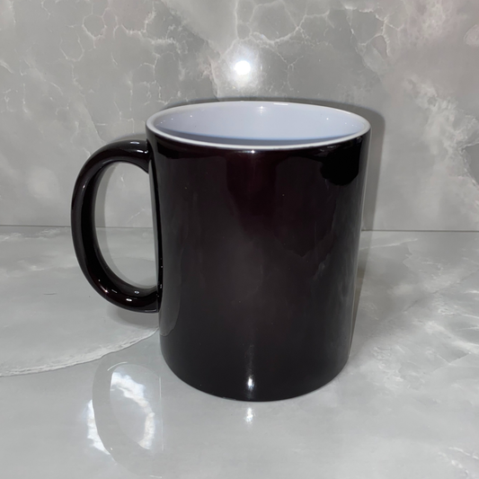 Black color changing magic mugs