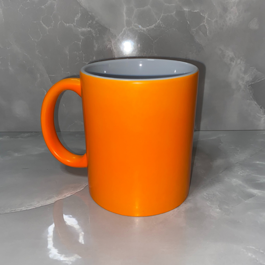 Neon orange mug