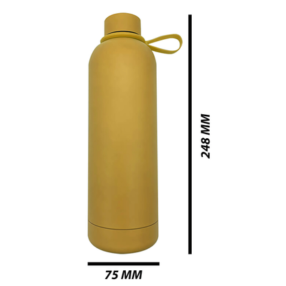 Double Wall Stainless Steel Engraving Luxury 750ml Water Tommy Yellow
