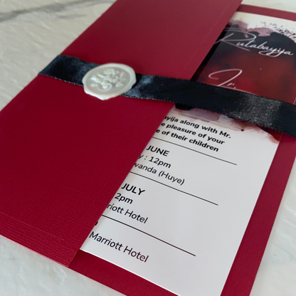 Red Wedding Invitation
