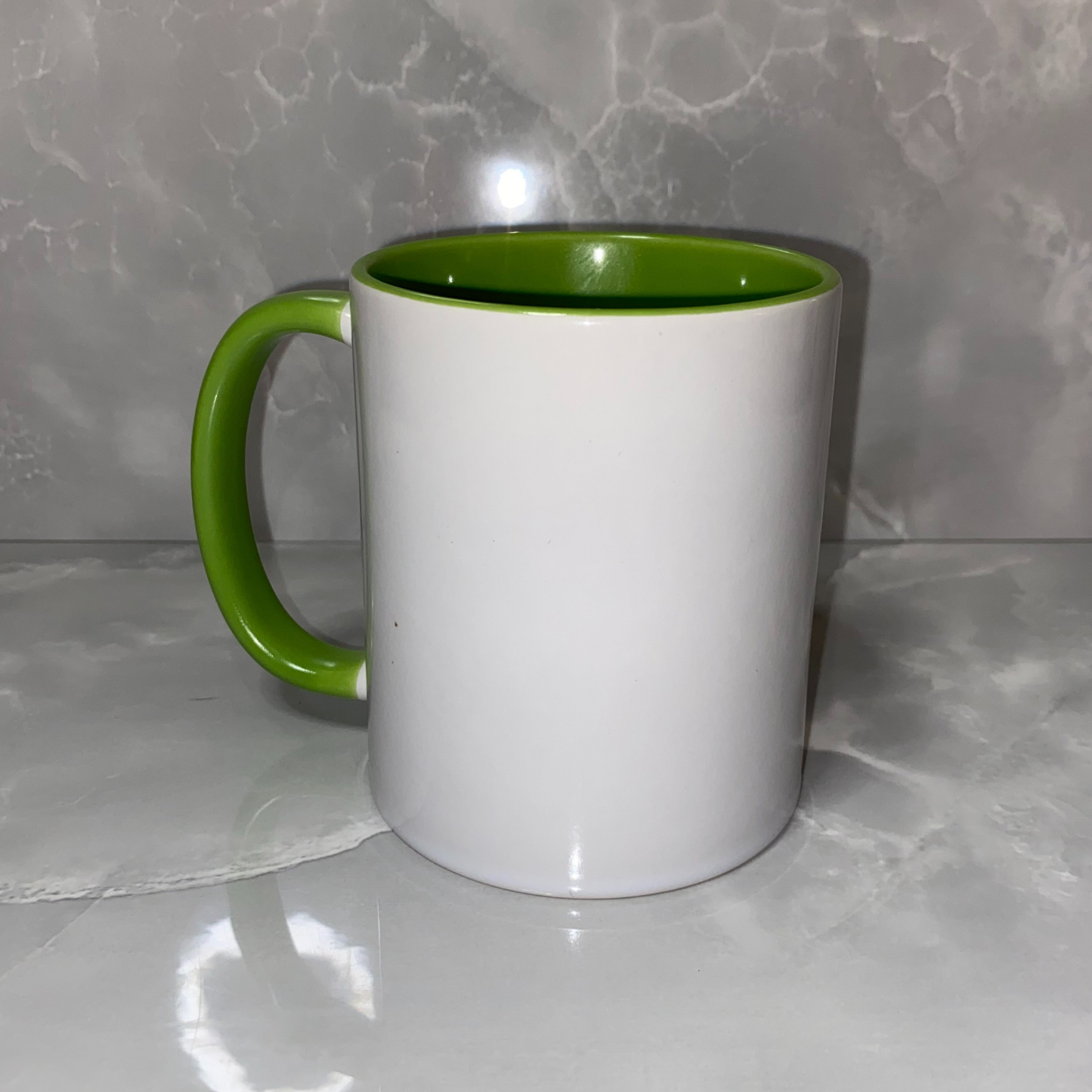 Light green two tone sublimation mugs