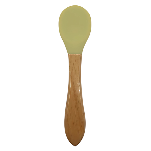 Engraving Bamboo Baby Spoon Yellow