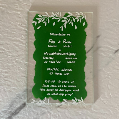 Acrylic Wedding Invitation