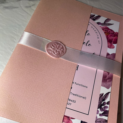 Pink Wedding Invitation