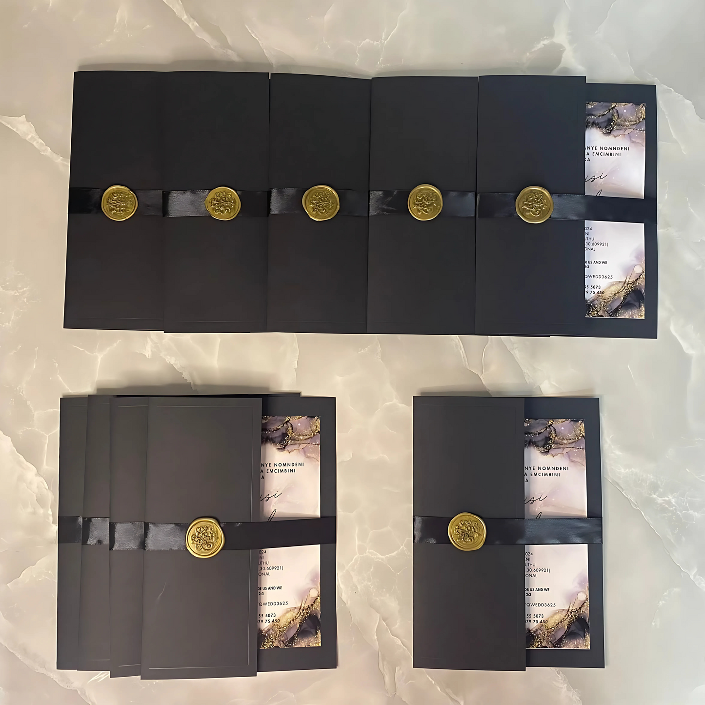 Black Wedding Invitations