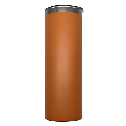 Double Wall Stainless Steel 20oz Engraving Skinny Tumbler Orange