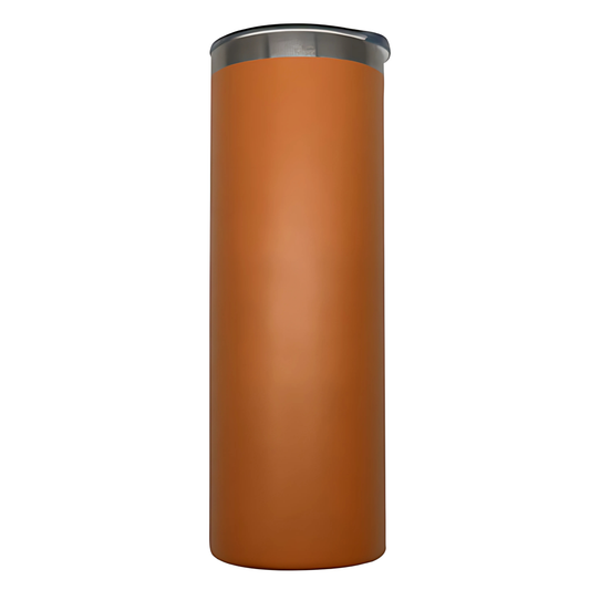 Double Wall Stainless Steel 20oz Engraving Skinny Tumbler Orange