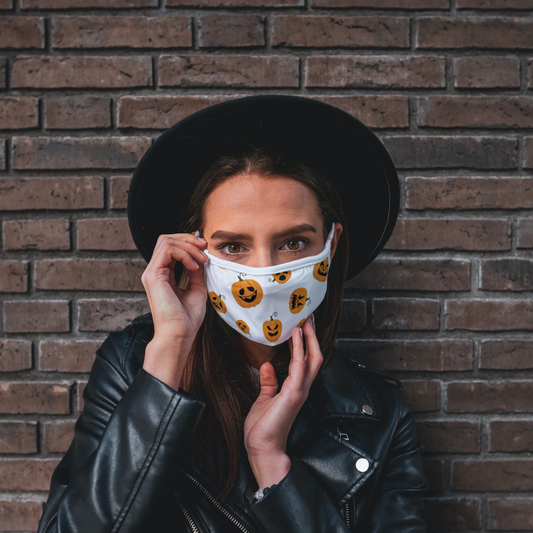 Women's Pumpkin Halloween Face Mask