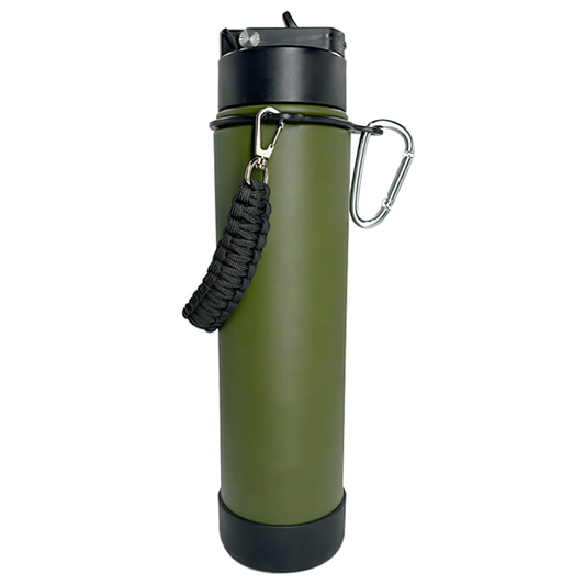 Double Wall Stainless Steel Engraving 24oz (700ml) Rope Water Bottle Camo