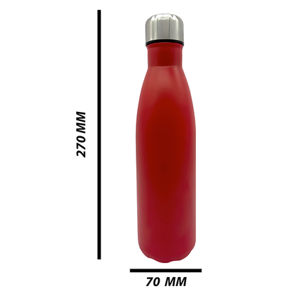 Double Wall Stainless Steel 500ml Engraving Water Bottle Red