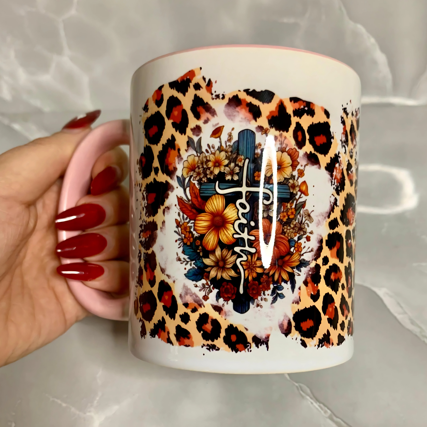 Two tone mug "faith"