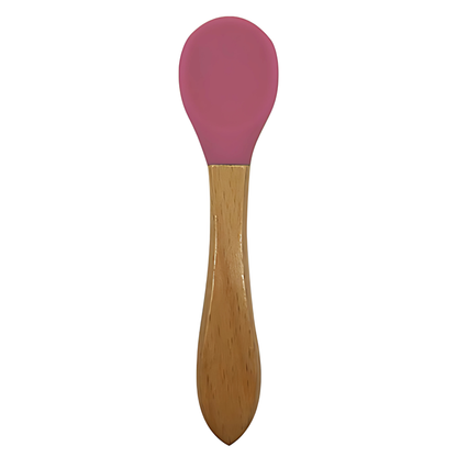 Engraving Bamboo Baby Spoon Pink