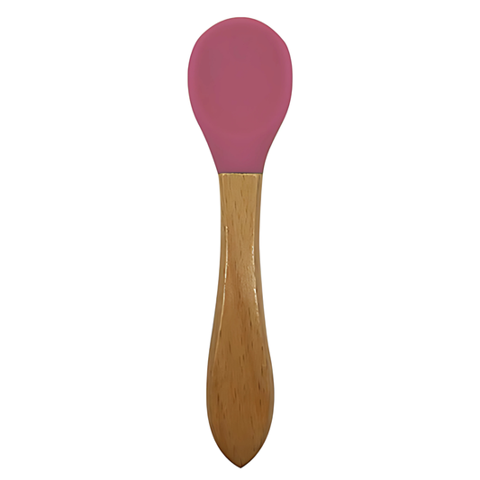 Engraving Bamboo Baby Spoon Pink