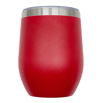 Double wall stainless steel 12oz engraving wine tumbler red