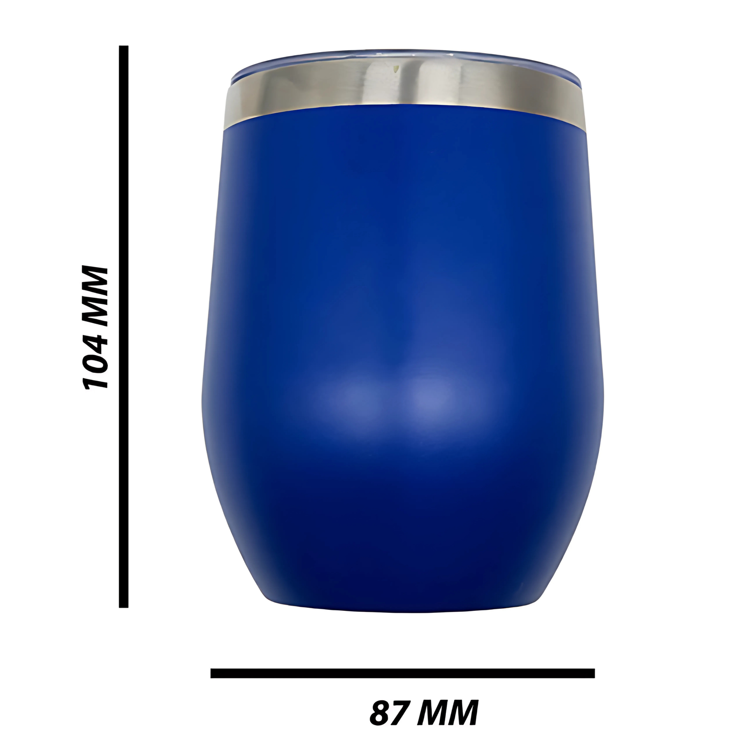 Double wall stainless steel 12oz engraving wine tumbler royal blue