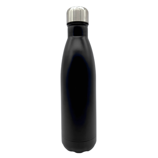 Double Wall Stainless Steel 500ml Engraving Water Bottle Black