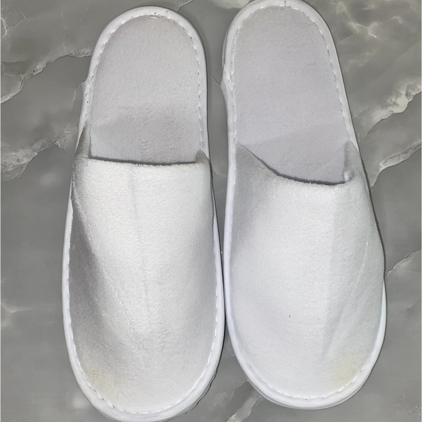 Sublimation White Close Front Hotel Slipper