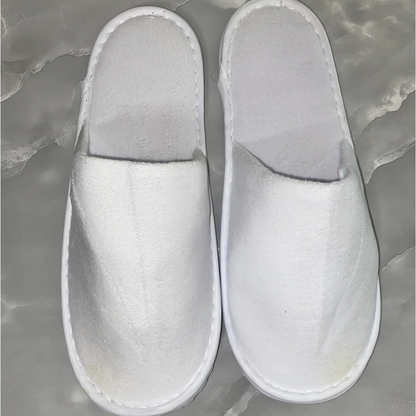 Sublimation White Close Front Hotel Slipper