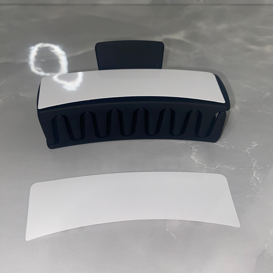 Plastic Sublimation Hair Clip Black