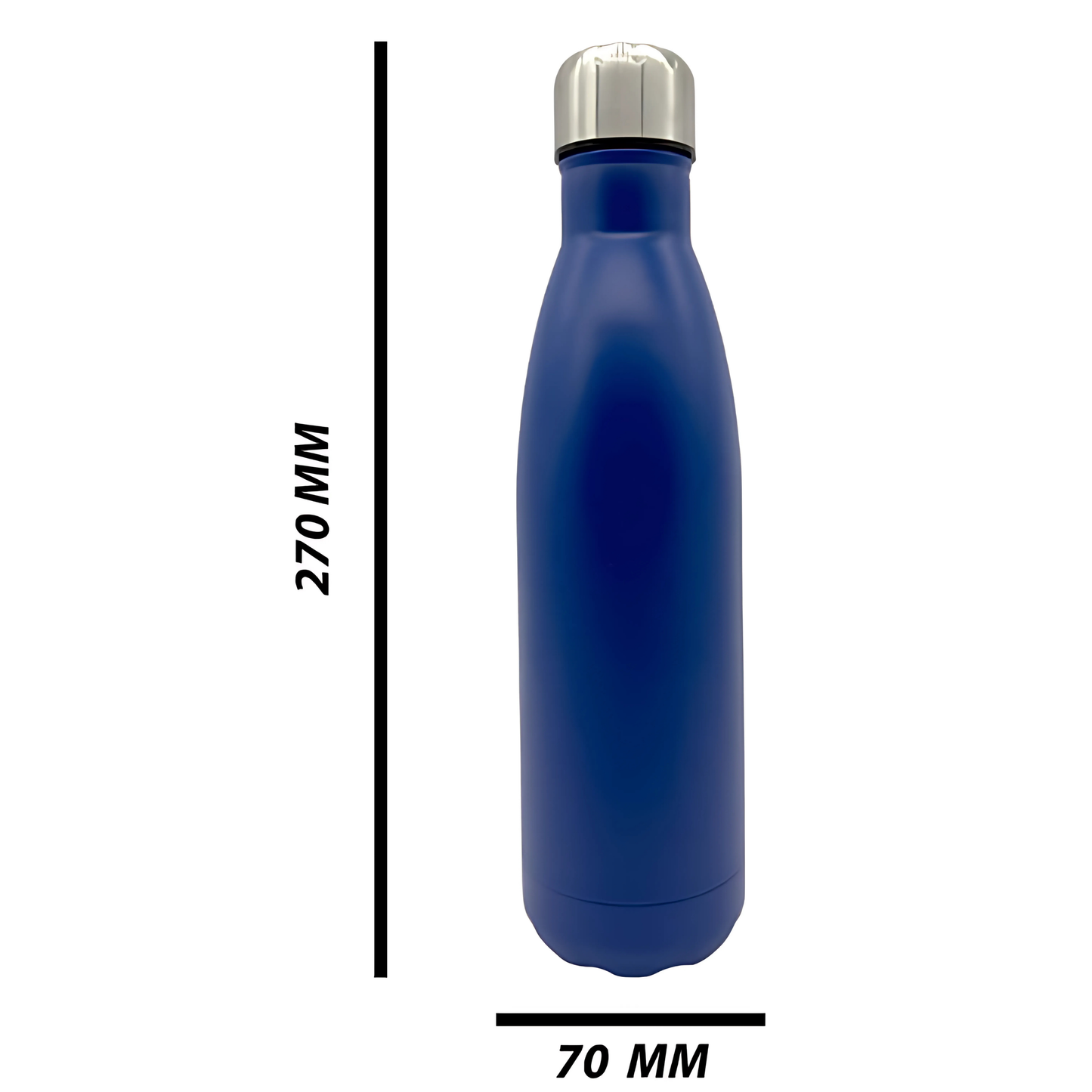 Double Wall Stainless Steel 500ml Engraving Water Bottle Blue