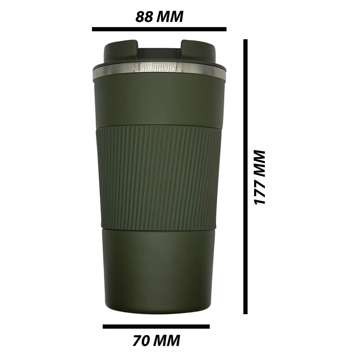 Double wall stainless steel engraving cappuccino mug camo