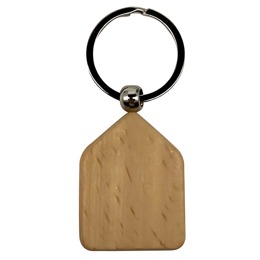 Engraving Wood Keyring House