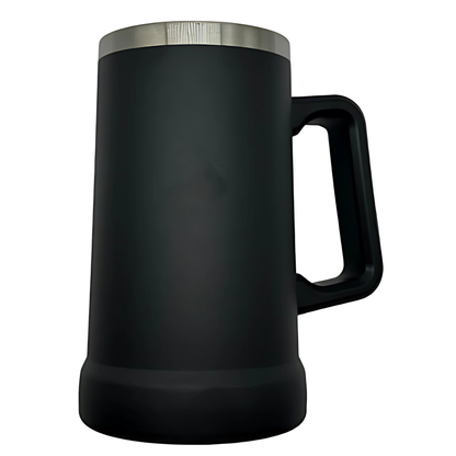 Double wall stainless steel 23oz engraving German beer mug black