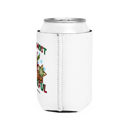 Festive Holiday Can Cooler Sleeve - "It's the Most Wonderful Time of the Year"