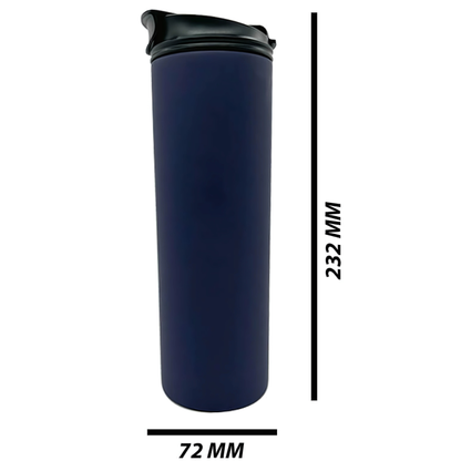 Double Wall Stainless Steel 20oz (590ml) Engraving Hot and Cold Skinny Tumbler Navy Blue