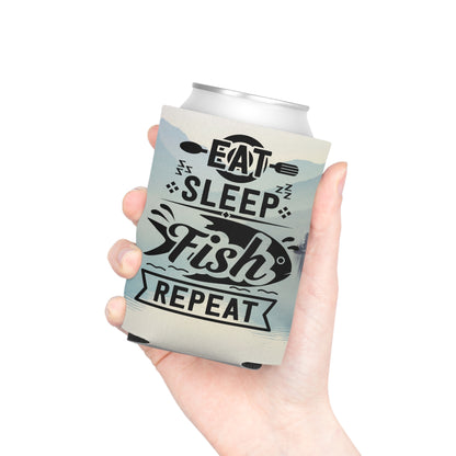 Eat Sleep Fish Repeat Can Cooler